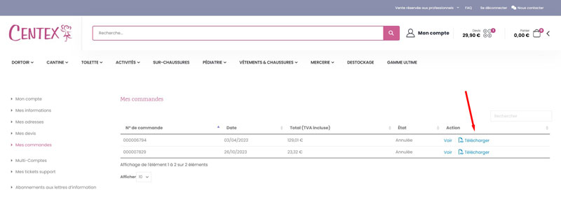 Centex account aanmaken